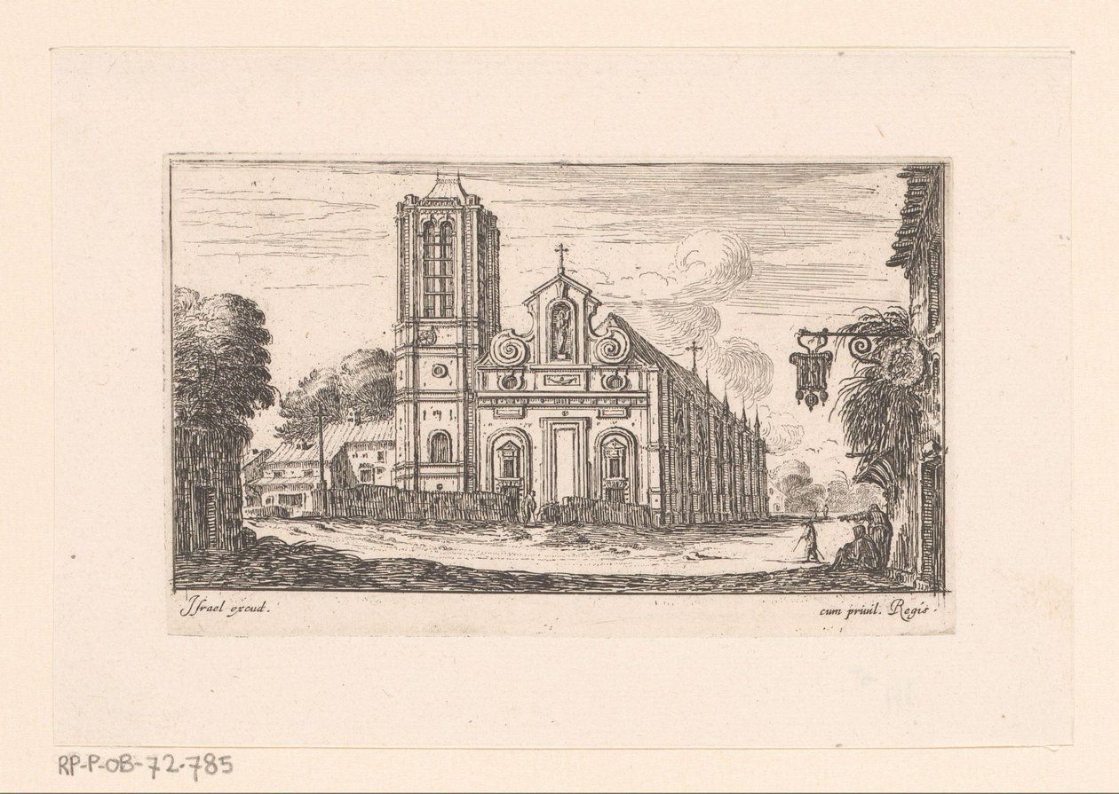 Näkymä Notre-Dame-des-Vertusille Notre Dame des Vertus (otsikko esineessä) Erilaisia ​​näkymiä kirkoista, linnoista ja kaupungeista (sarjan nimi) tekijältä Israël Silvestre