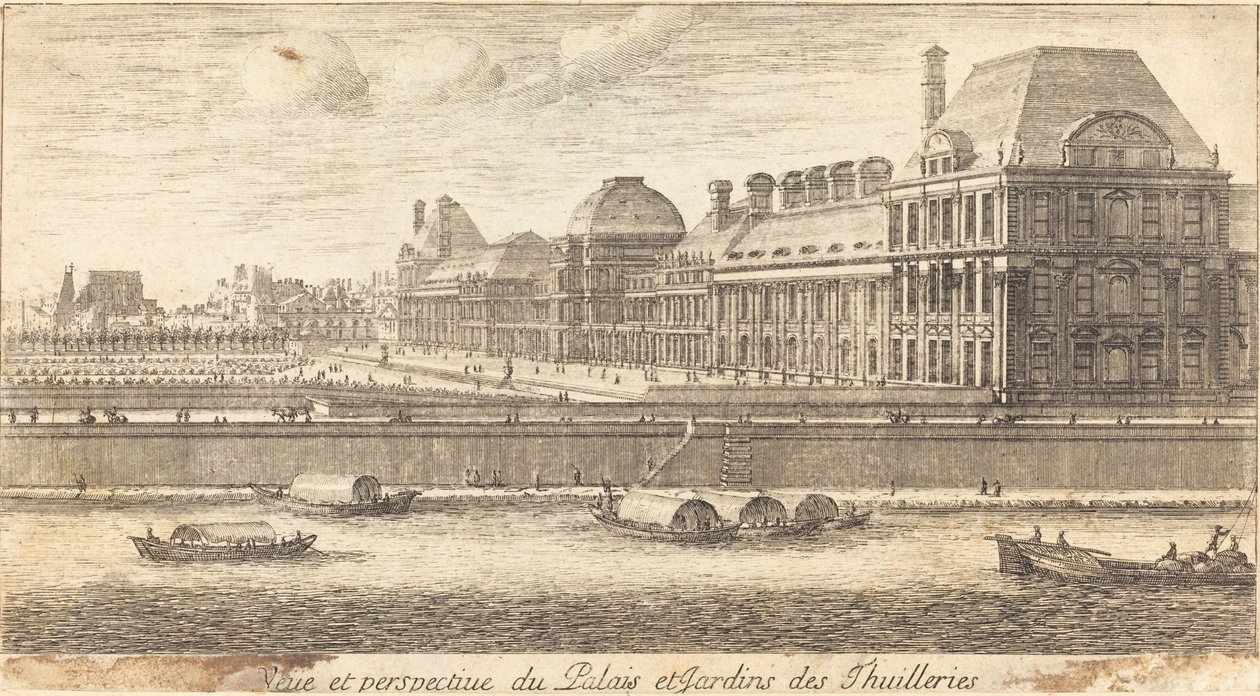 Veue et Perspective du Palais et Jardins des Tuileries tekijältä Israël Silvestre
