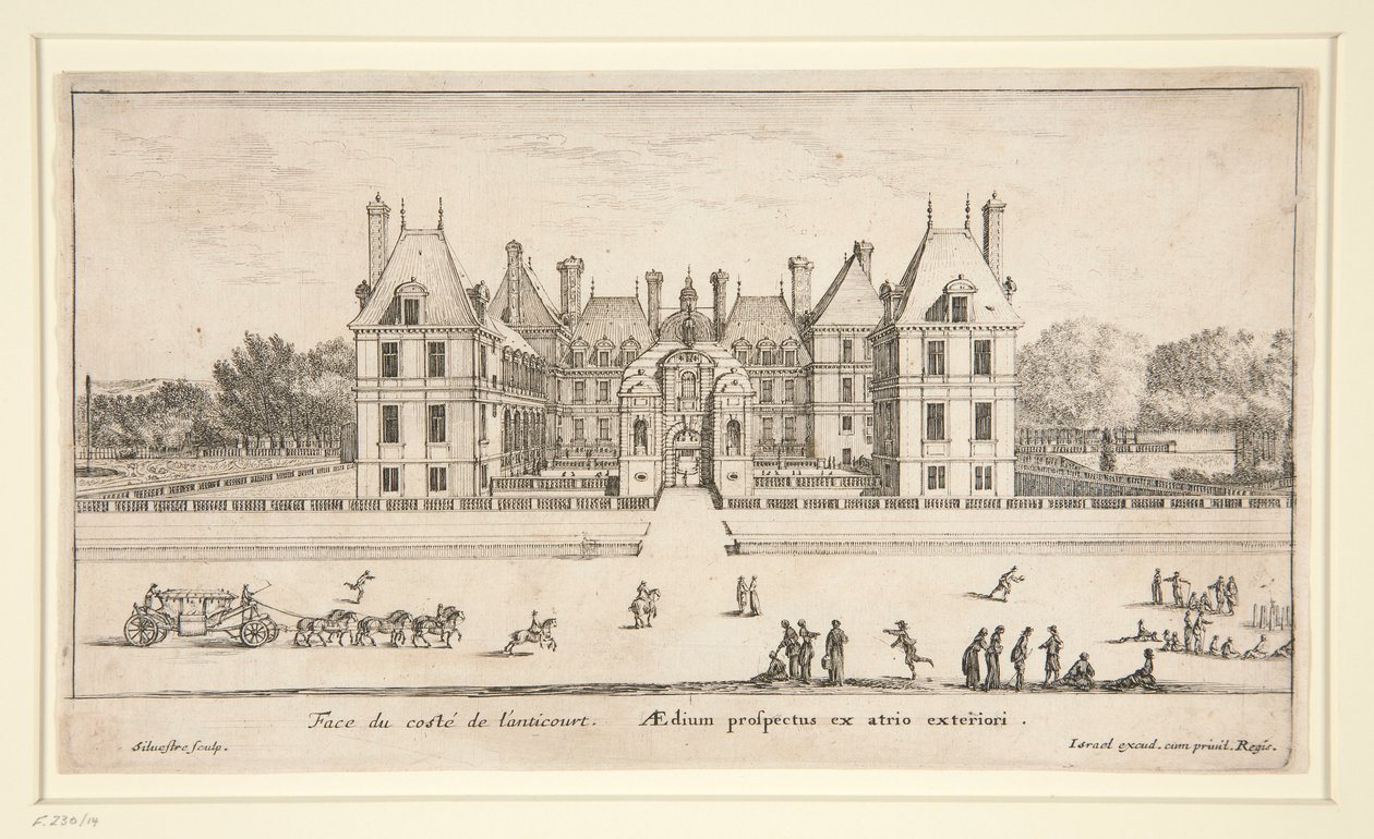 Näkymä Chateau Liencourt: Forecourt tekijältä Israël Silvestre