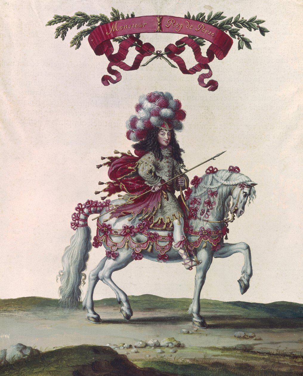 Philippe I (1640-1701) Orléansin herttua Persian kuninkaana, osa Louis XIV:n (1638-1715) Tuileries