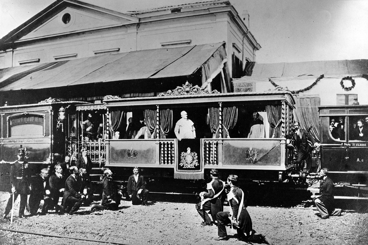 Paavi Pius IX paavin junassa myöhään C19 tekijältä Italian Photographer