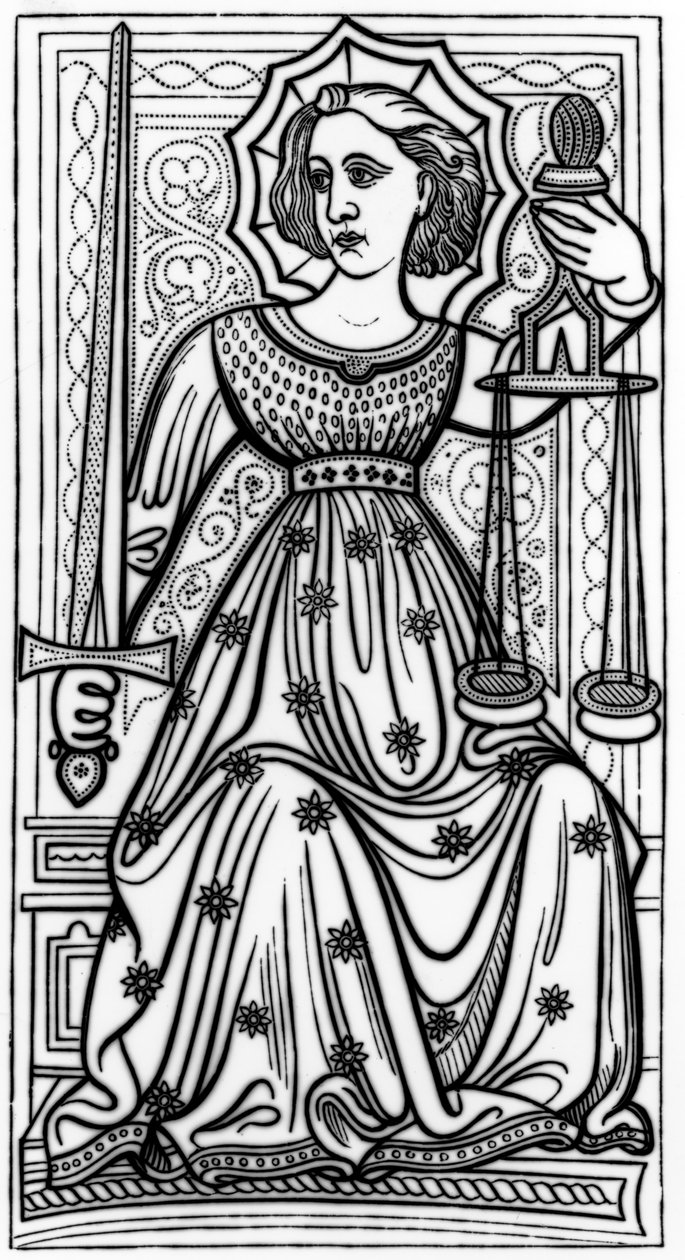 Justice, Tarot-kortin jälkeen "Gringonneur"-paketista tekijältä Italian School