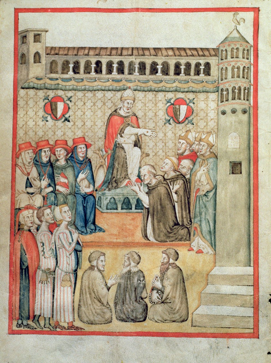 Ms 975 f.1v Ecclesiastical Assembly tekijältä Italian School