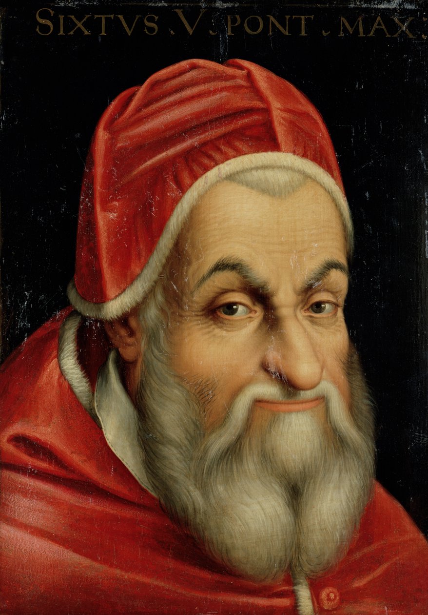 Paavi Sixtus V (1520-1590) tekijältä Italian School