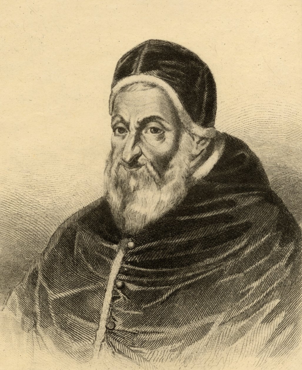 Paavi Sixtus V (1520-1590) tekijältä Italian School