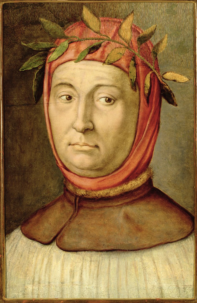Petrarkan muotokuva (Francesco Petrarca) (1304-74) tekijältä Italian School