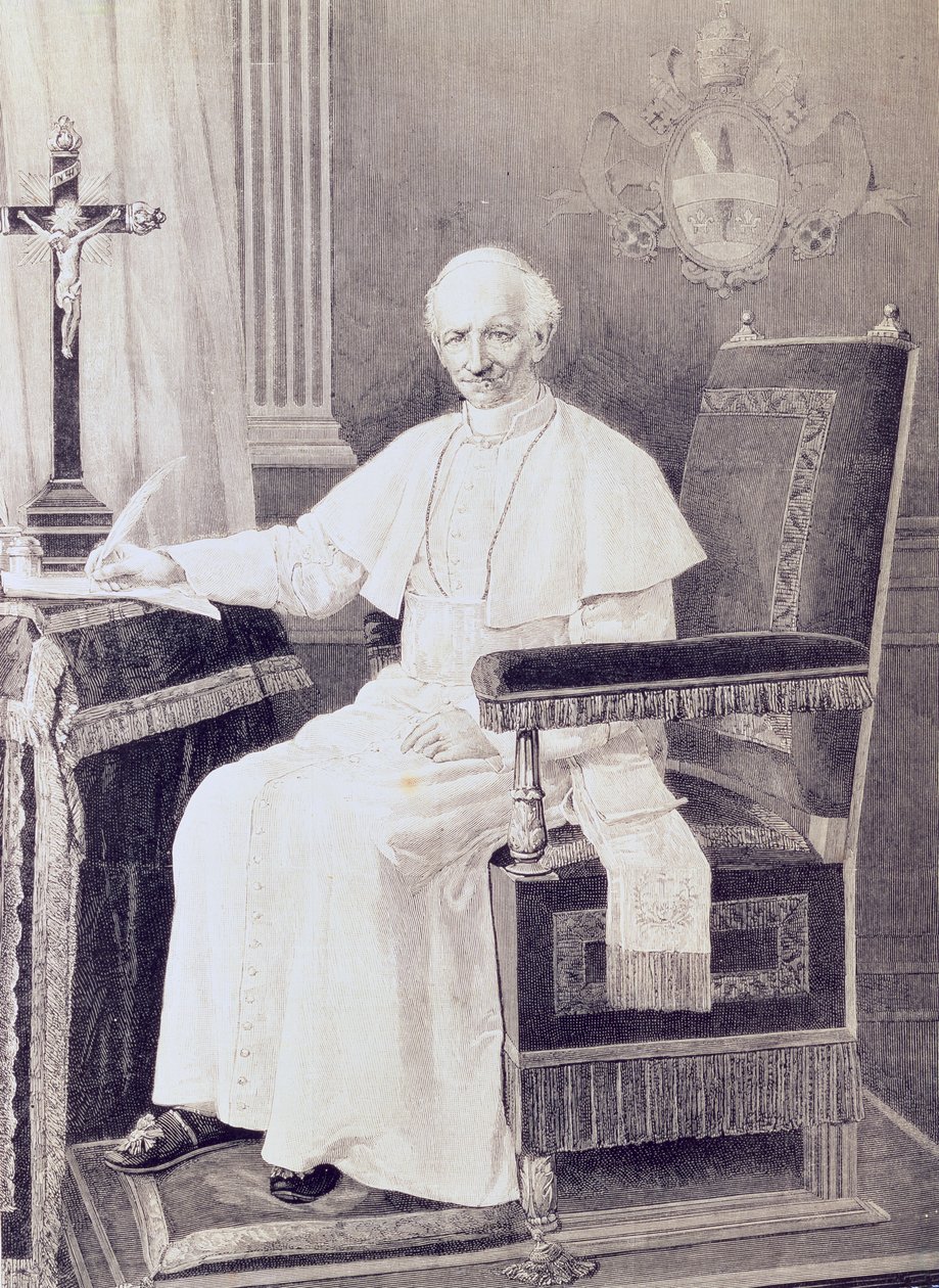 Paavi Leo XIII:n (1810-1903) muotokuva tekijältä Italian School