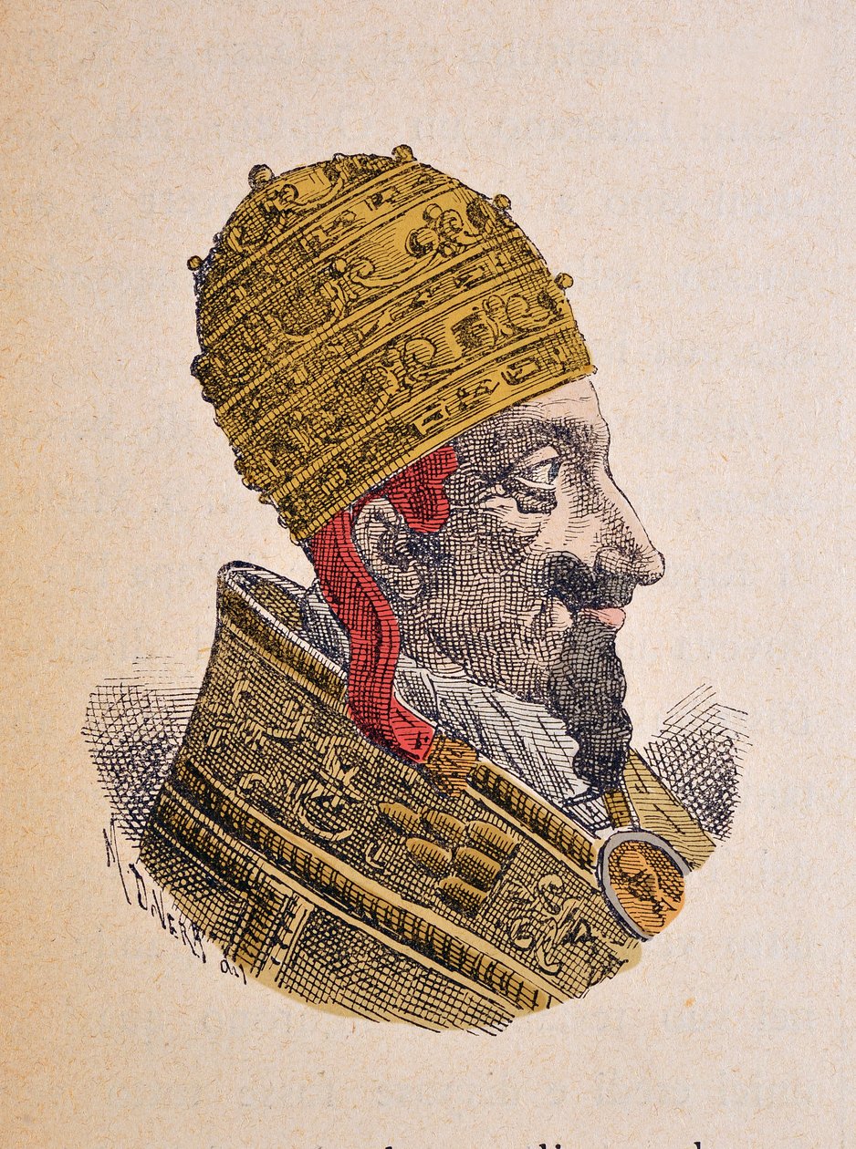 Muotokuva paavi Alexandre VIII:sta (Aleksanteri tai Alessandro) (1689-1691), 1898 (kaiverrus myöhemmällä värityksellä) tekijältä Italian School
