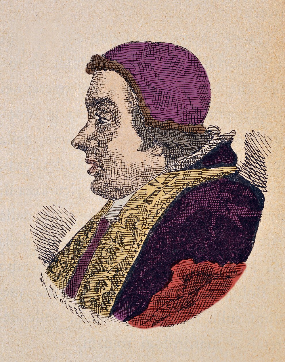 Muotokuva paavi Klemens XIII:sta (Clemente tai Clemens) (1758-1769), 1898 (kaiverrus myöhemmällä värityksellä) tekijältä Italian School