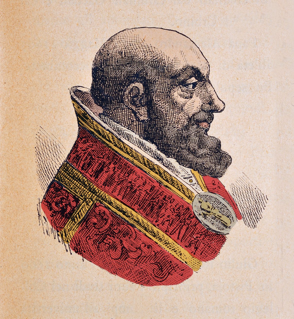 Paavi Innocentius X:n muotokuva (Innocenzo, Innocentius tai Giovanni Battista Pamphili) (1644-1655), 1898 (kaiverrus myöhemmällä värityksellä) tekijältä Italian School
