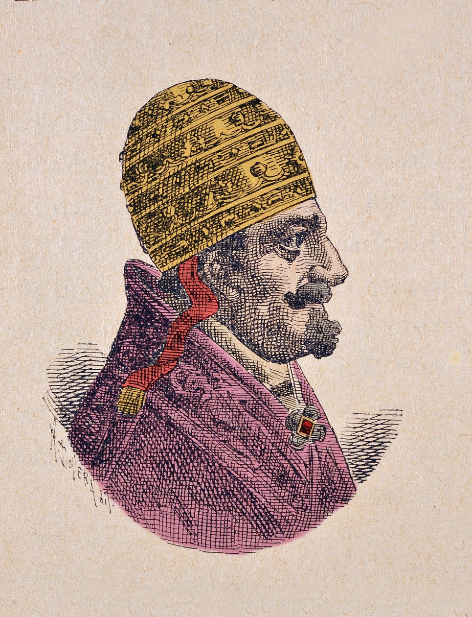 Paavi Innocentius XII:n muotokuva (Innocenzo, Innocentius) (1691-1700), 1898 (kaiverrus myöhemmällä värityksellä) tekijältä Italian School