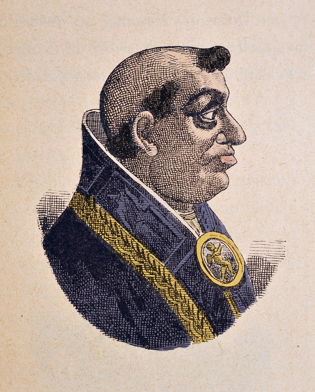 Muotokuva paavi Leon X:stä (Leo, Leone tai Giovanni de Leorenzo de Medicis) (1513-1521), 1898 (kaiverrus myöhemmällä värityksellä) tekijältä Italian School
