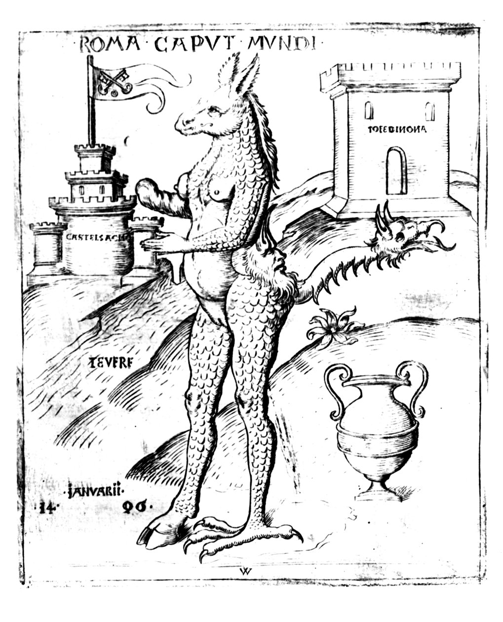 Rooma, maailman pääkaupunki, 1596 tekijältä Italian School