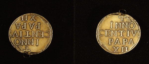 Paavi Innocentius XII:n (1615-1700) paavin bullan sinetti (lyijy) tekijältä Italian School
