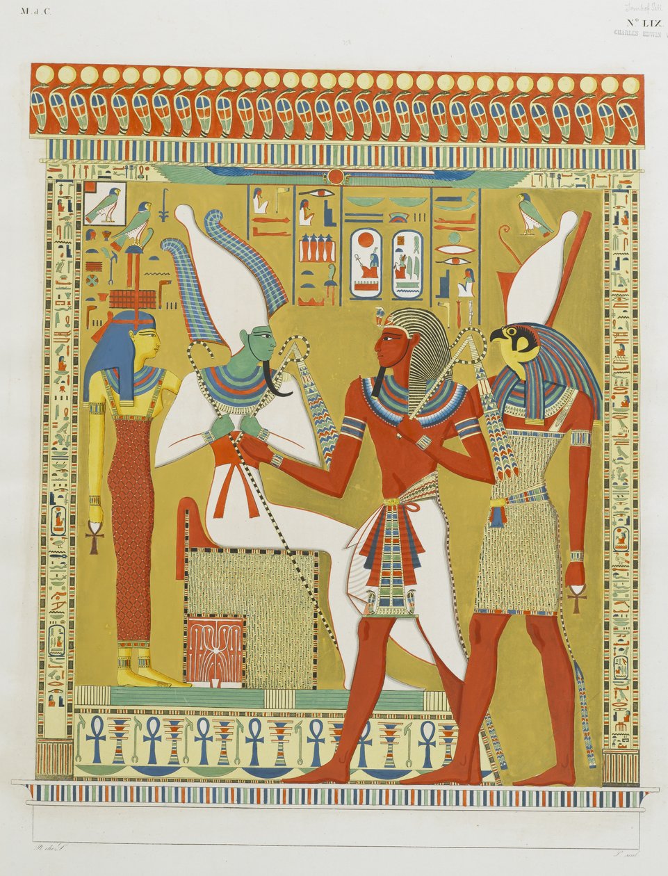 Seti I johti Horus ennen Osiris ja Hathor tekijältä Italian School