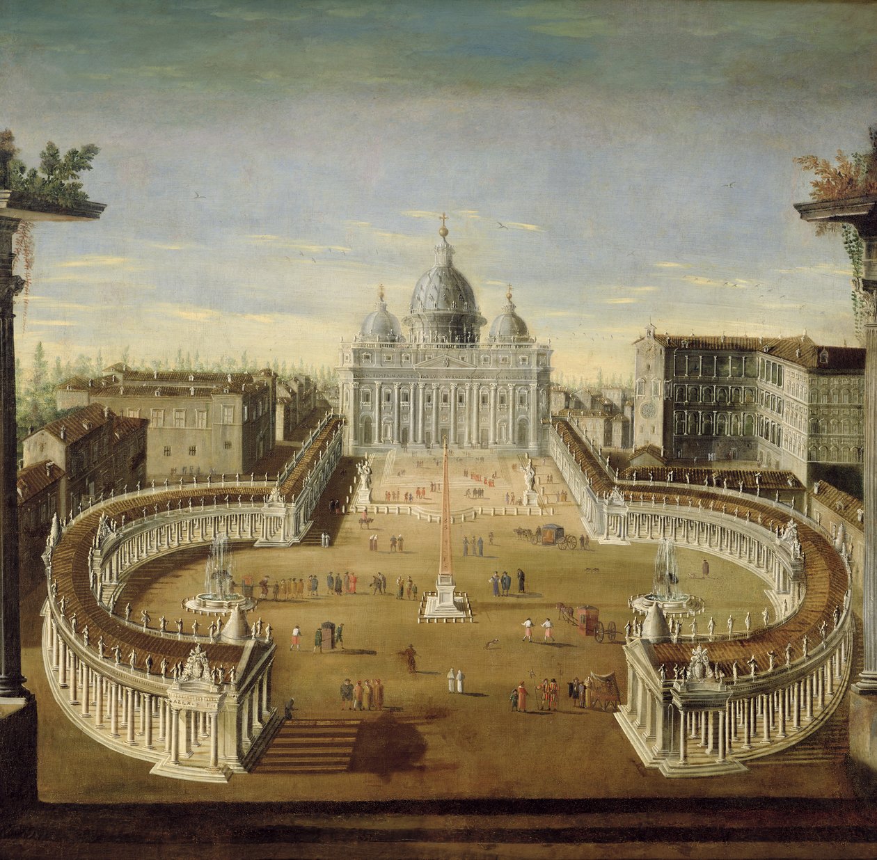 Näkymä Pietarille, Rooma, 1665 tekijältä Italian School