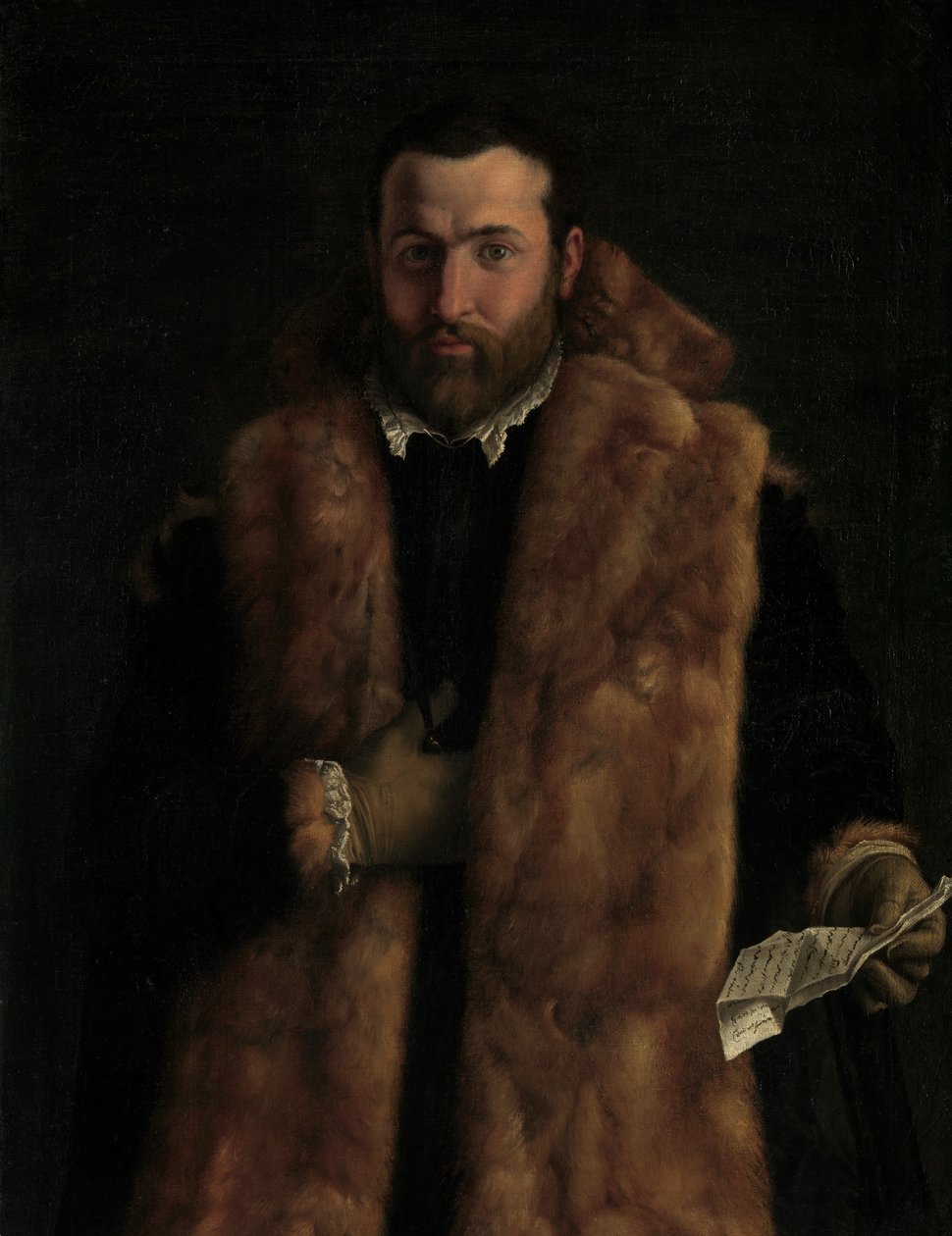 Muotokuva miehestä turkisreunustaisessa takissa, n. 1540. tekijältä Italian