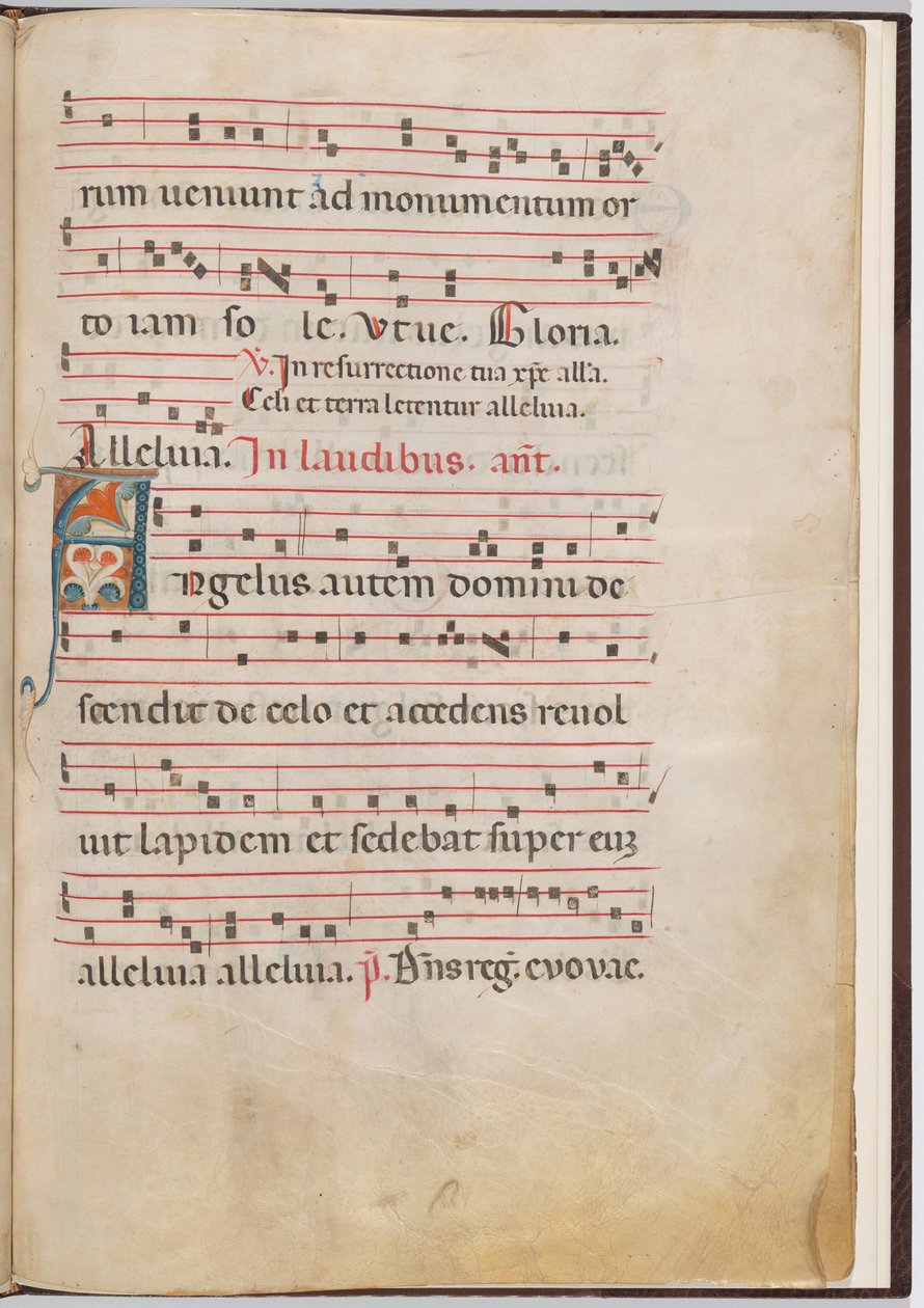 Lehti 3 antifonaalisesta fragmentista tekijältä Italian 13th Century