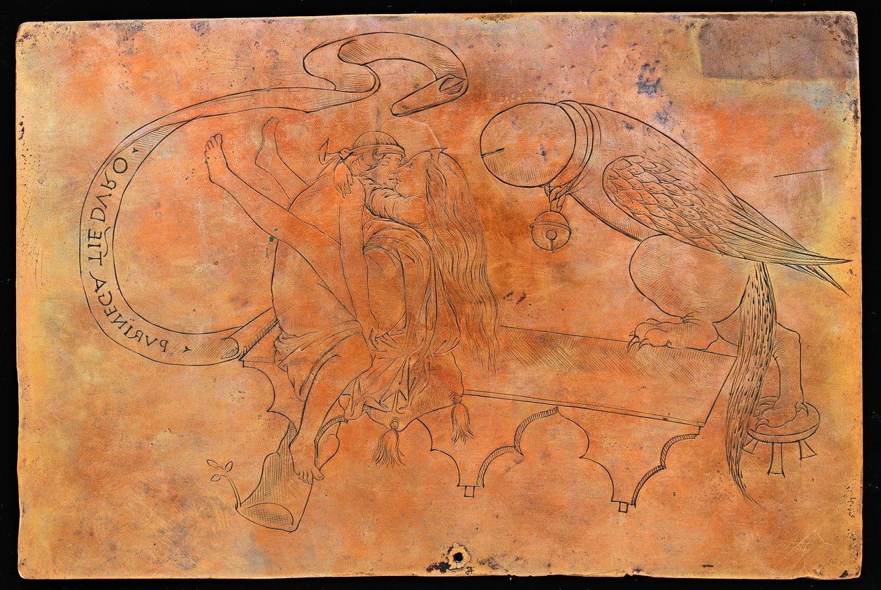 Allegoria parittelusta [verso] tekijältä Italian 15th Century