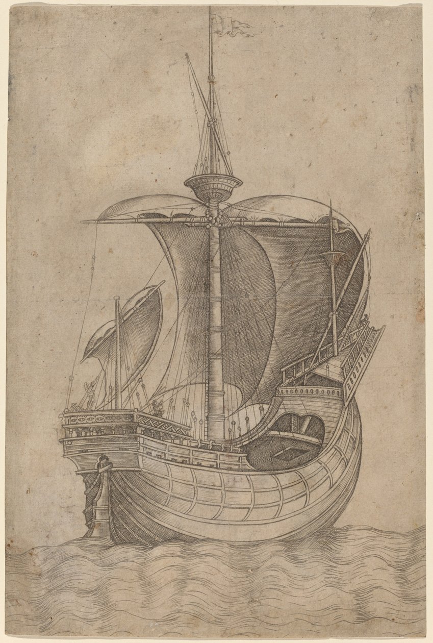 Carrack, suunta oikealle tekijältä Italian 15th Century
