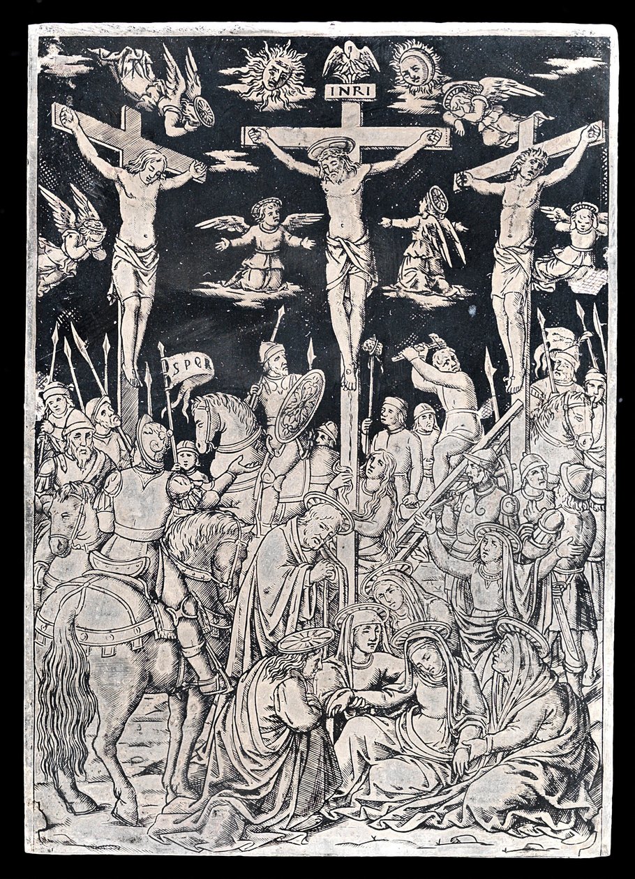 Pax Kristuksen kanssa ristillä tekijältä Italian 15th Century