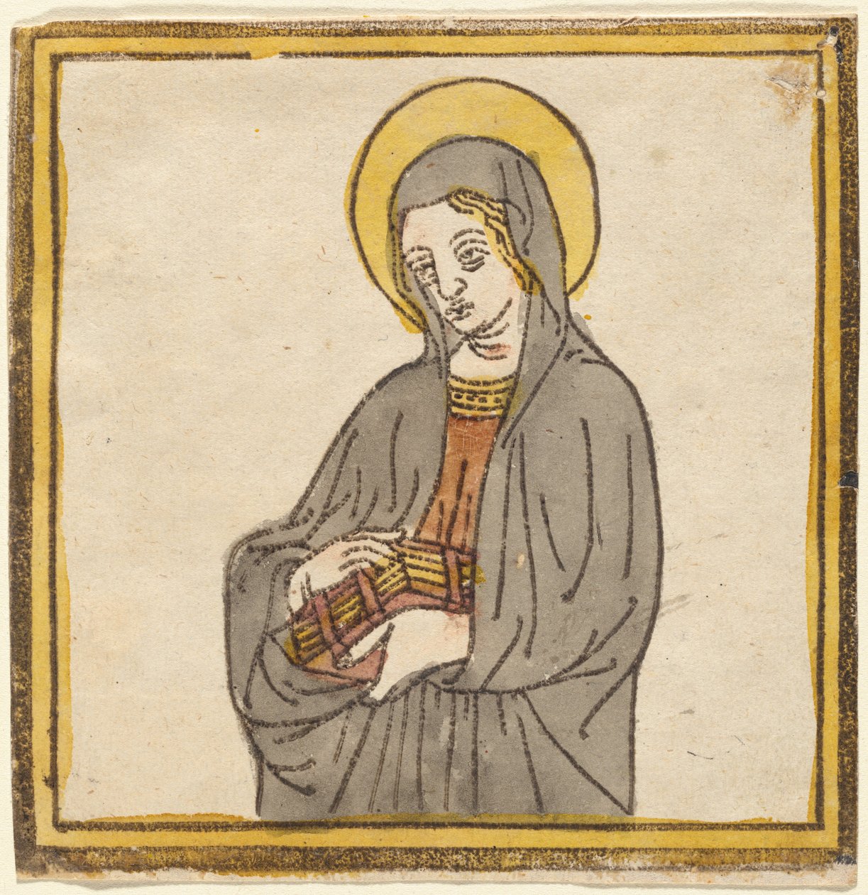 Pyhä Katariina Siena tai Pyhä Clare Assisilainen tekijältä Italian 15th Century