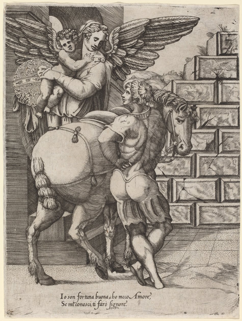 Onnen allegoria tekijältä Italian 16th Century