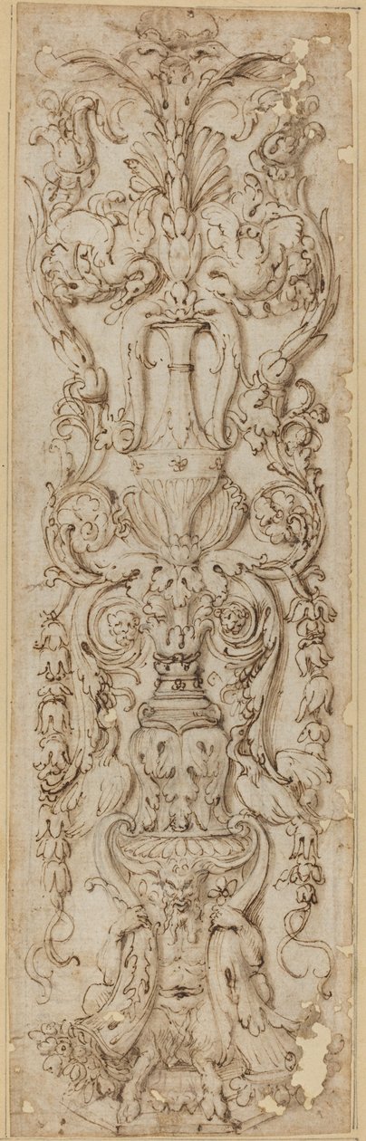 Groteski satyyrin kanssa tekijältä Italian 16th Century