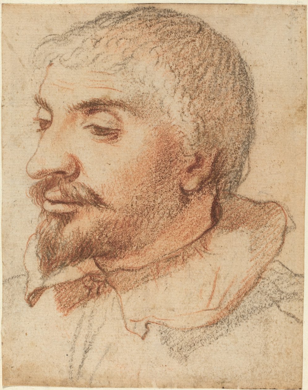 Miehen pää tekijältä Italian 17th Century