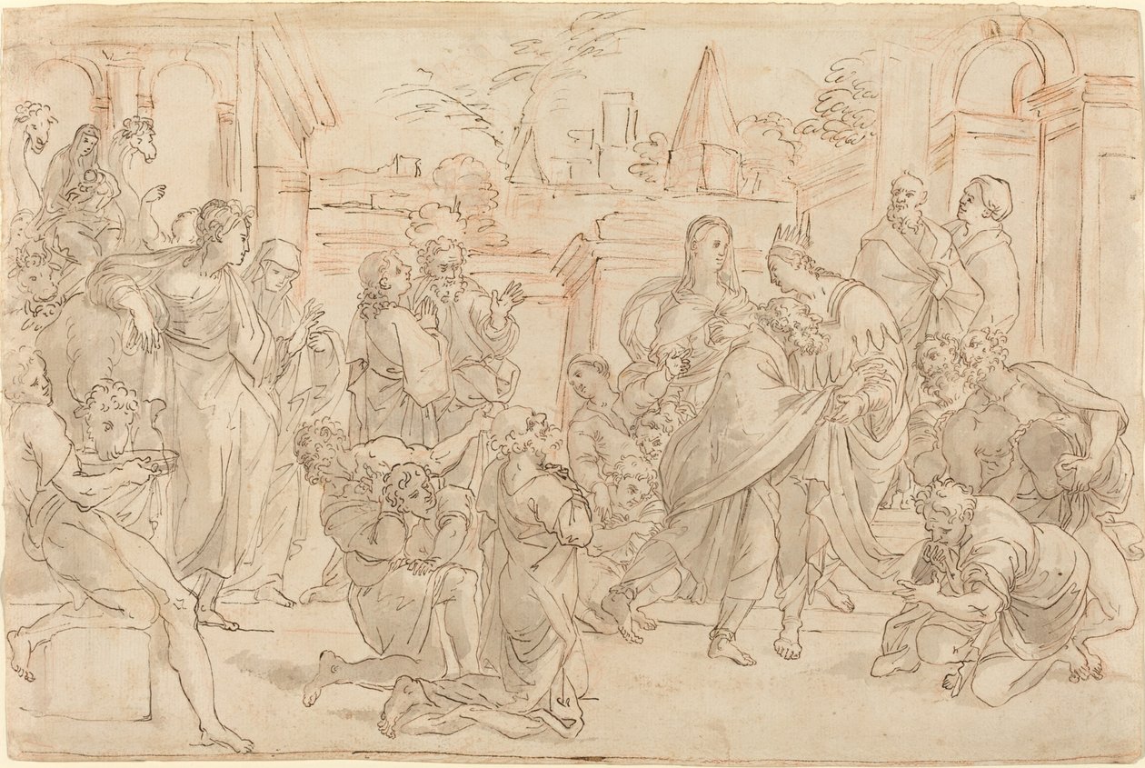 Joosef ja hänen veljensä Egyptissä [verso] tekijältä Italian 17th Century