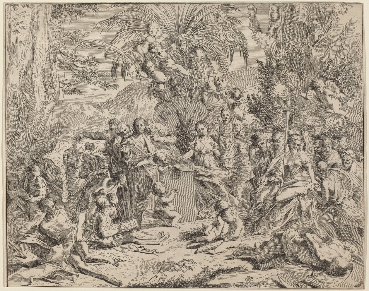 Maalauksen allegoria tekijältä Italian 17th Century, after Pietro Testa