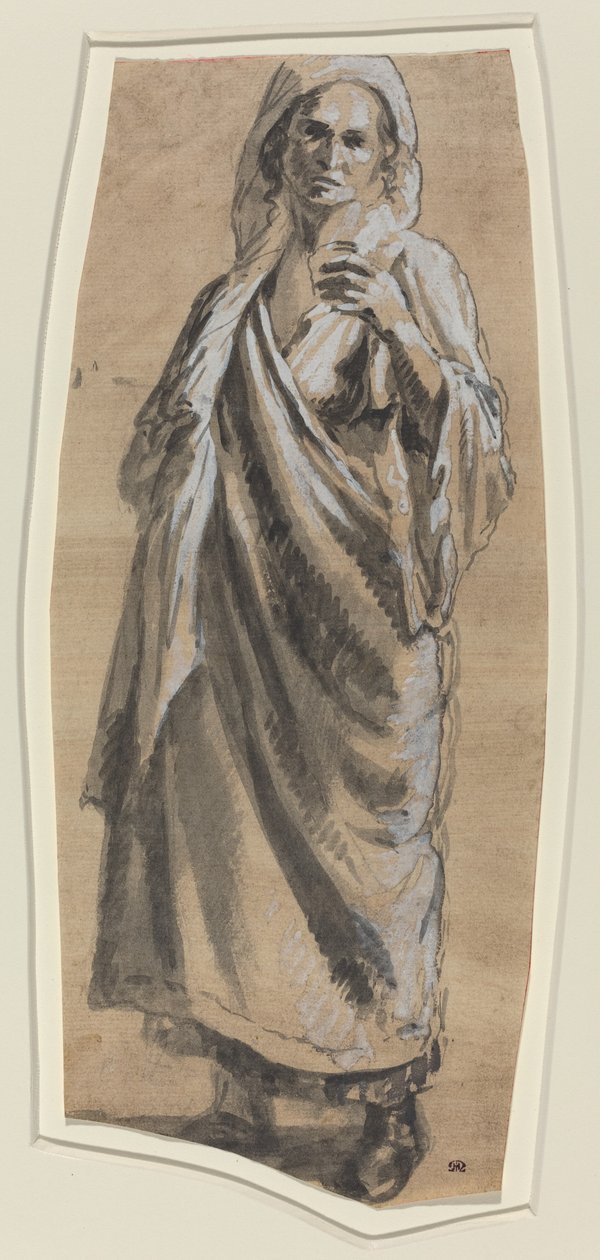 Tutkimus seisovasta naisesta tekijältä Italian 18th Century
