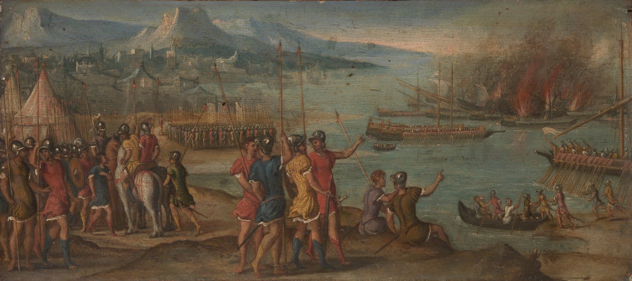 Meritaistelu, c. 1580 tekijältä Italian Master
