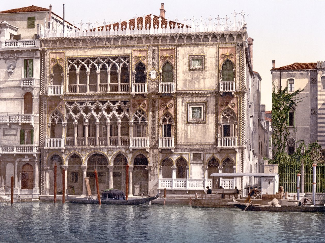 Palazzo Santa Sofia eli Ca dOro Grand Canalilla Venetsiassa, 1890-1900 tekijältä Italian Photographer