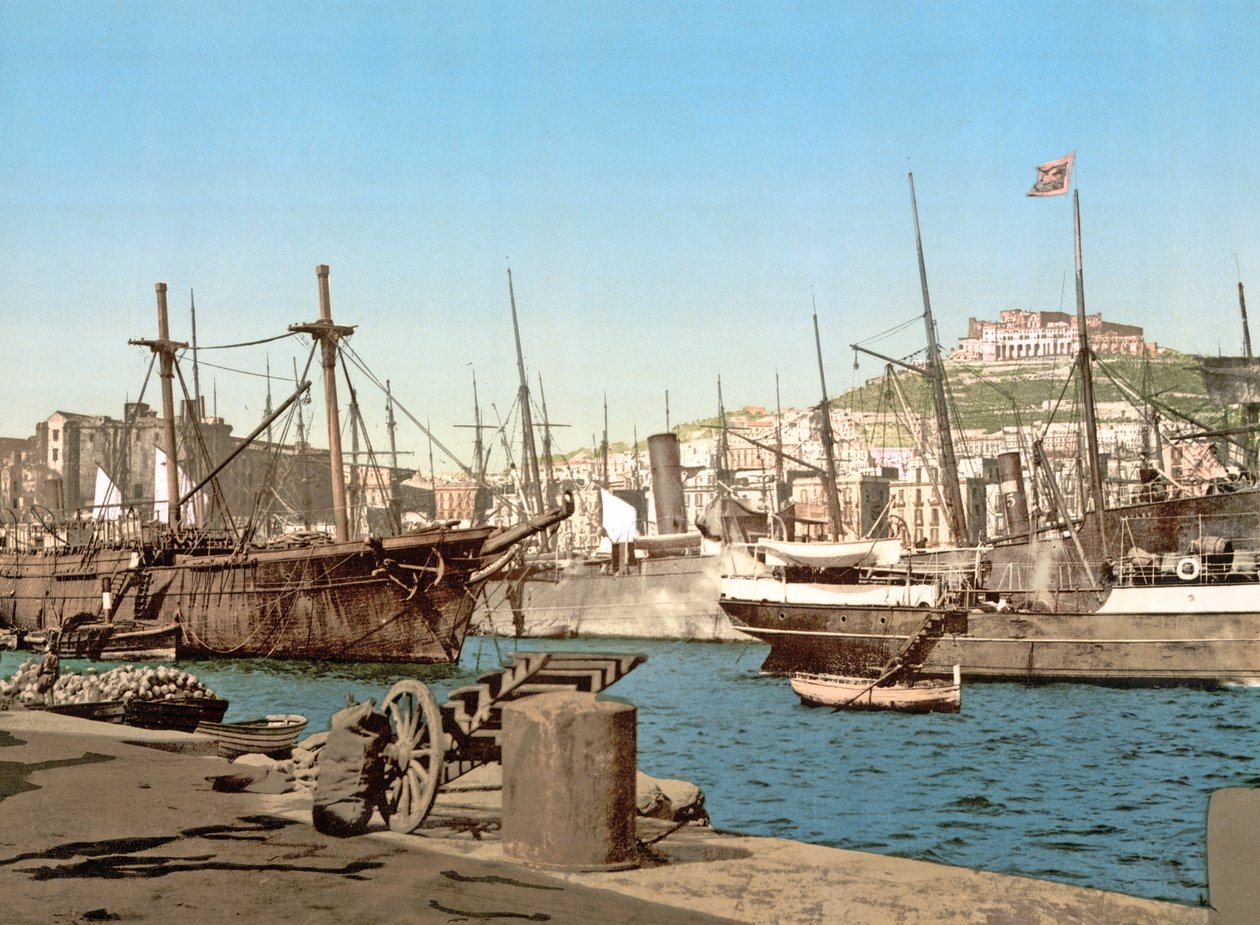 Napolin satama, pubi. noin 1891 tekijältä Italian Photographer
