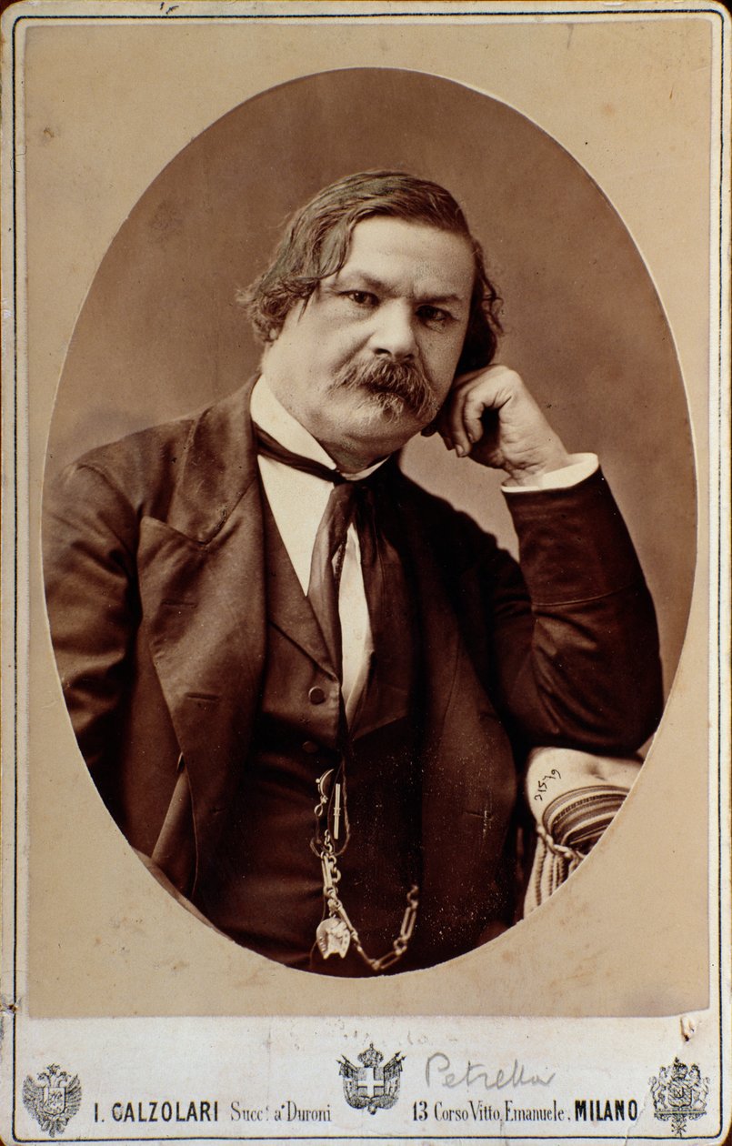 Enrico (Errico) Petrella (1813-1877) italialaisen oopperasäveltäjän muotokuva tekijältä Italian Photographer
