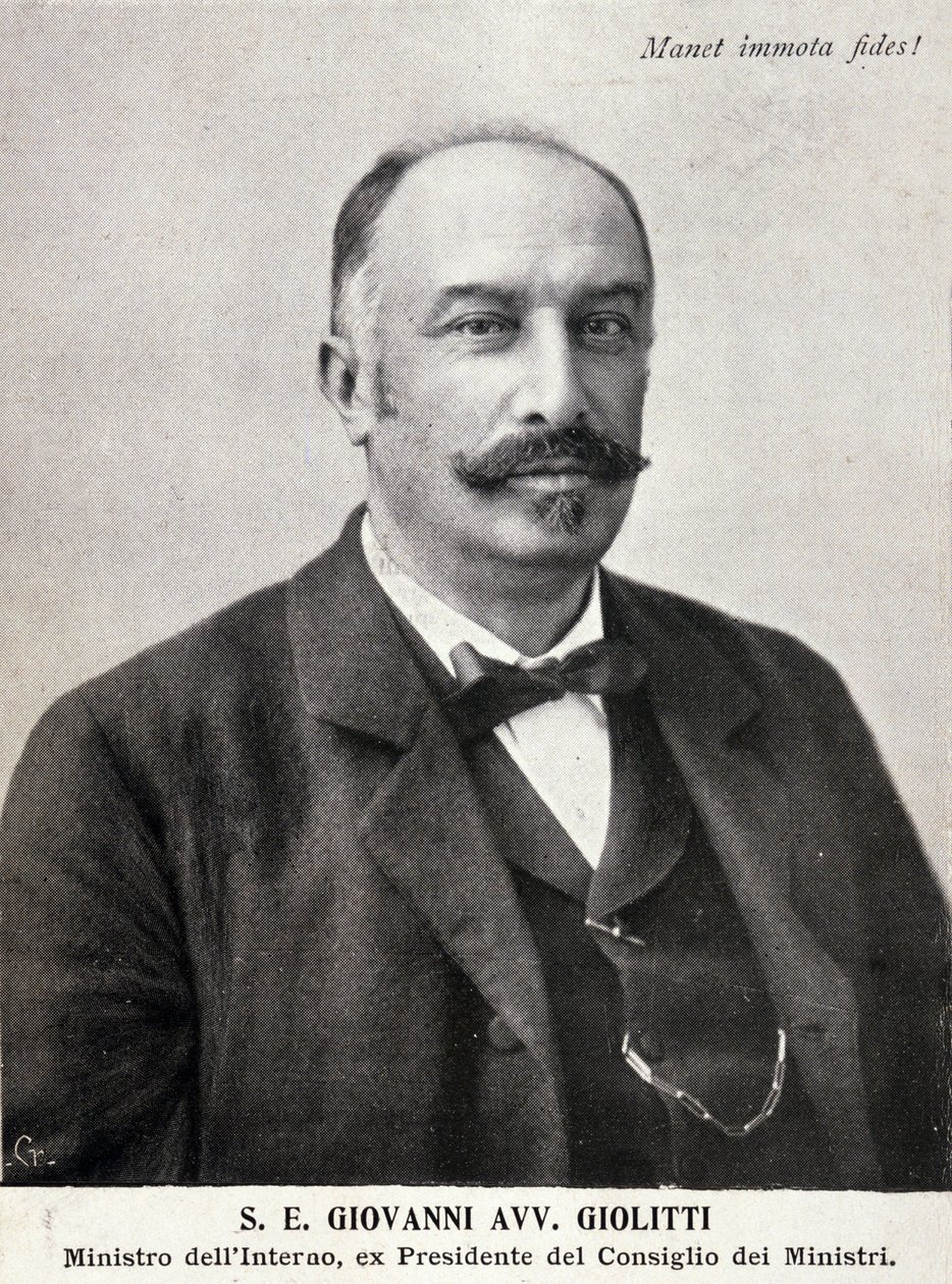 Italian poliitikon Giovanni Giolitti (1842-1928) muotokuva. tekijältä Italian Photographer