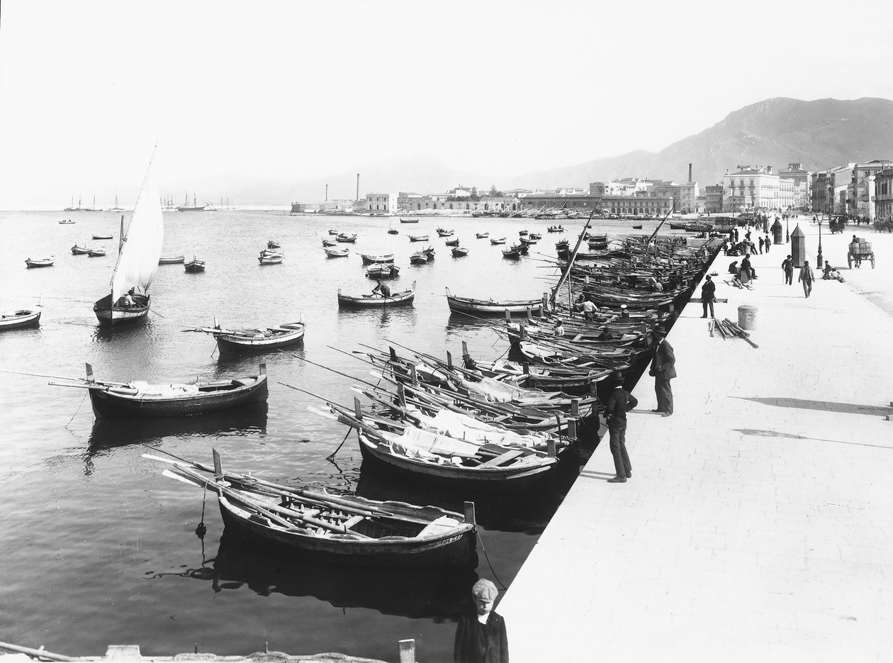 Palermon satama, Sisilia, noin 1920 tekijältä Italian Photographer