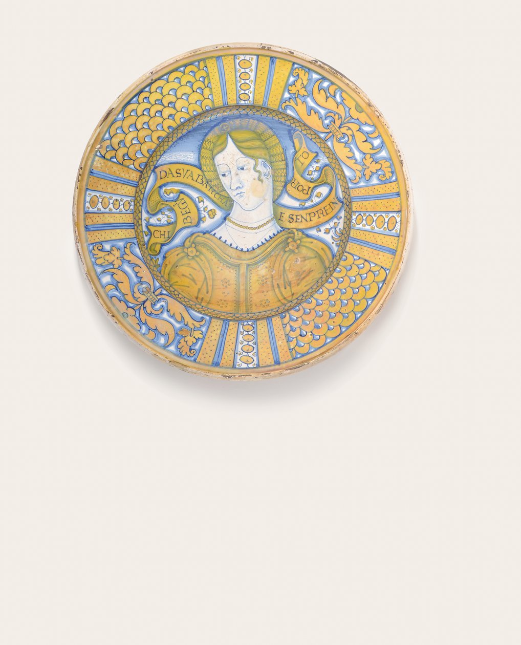 Deruta Gold-Luster Bella Donna -laturi, n. 1500-30 tekijältä Italian School
