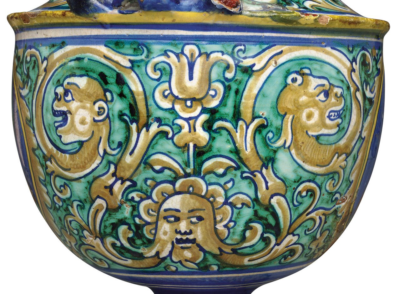 Deruta maiolica kaksikahvainen maljakko, n. 1525-50 tekijältä Italian School
