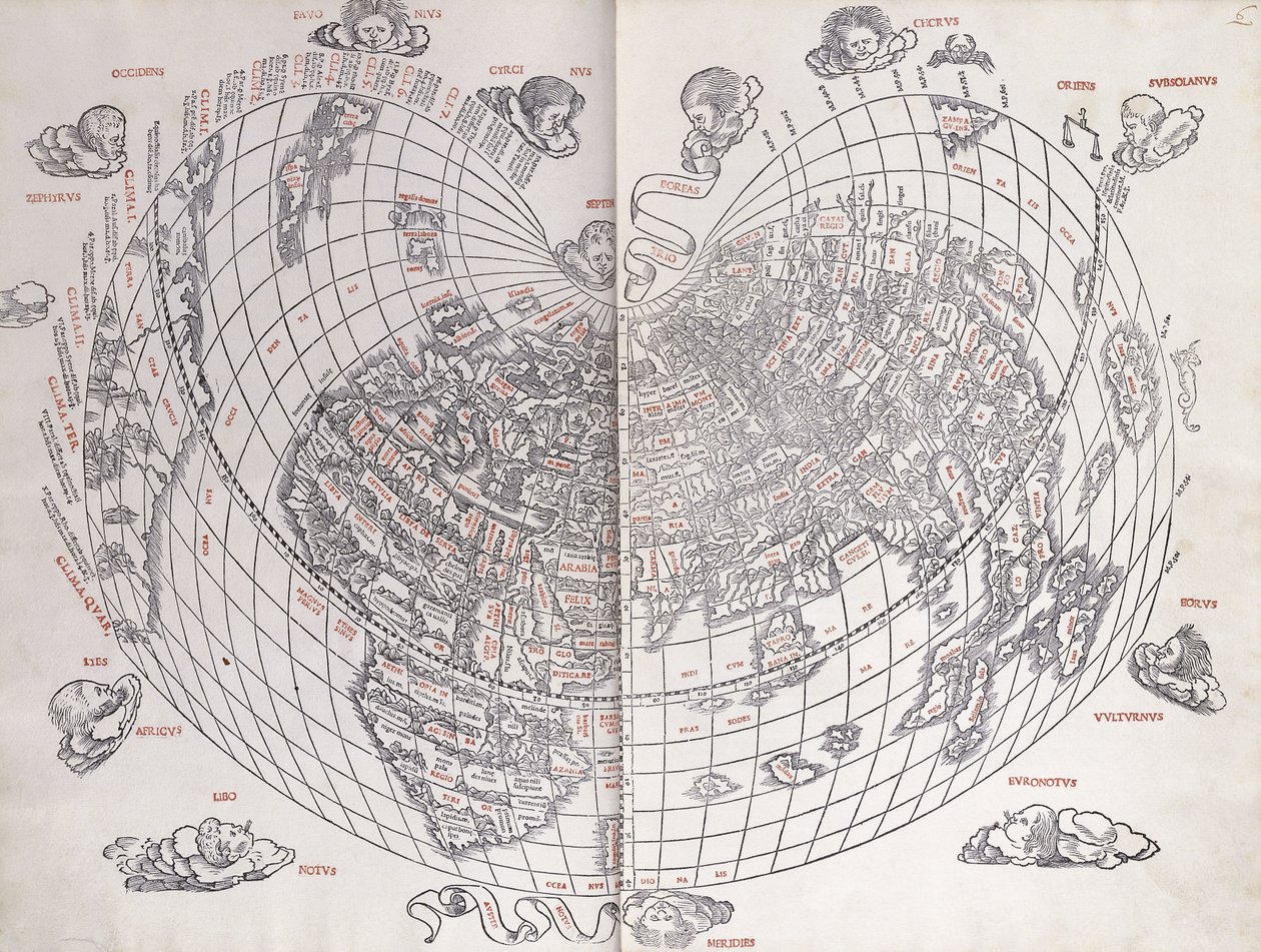 Maailman kartta, 1511 tekijältä Italian School
