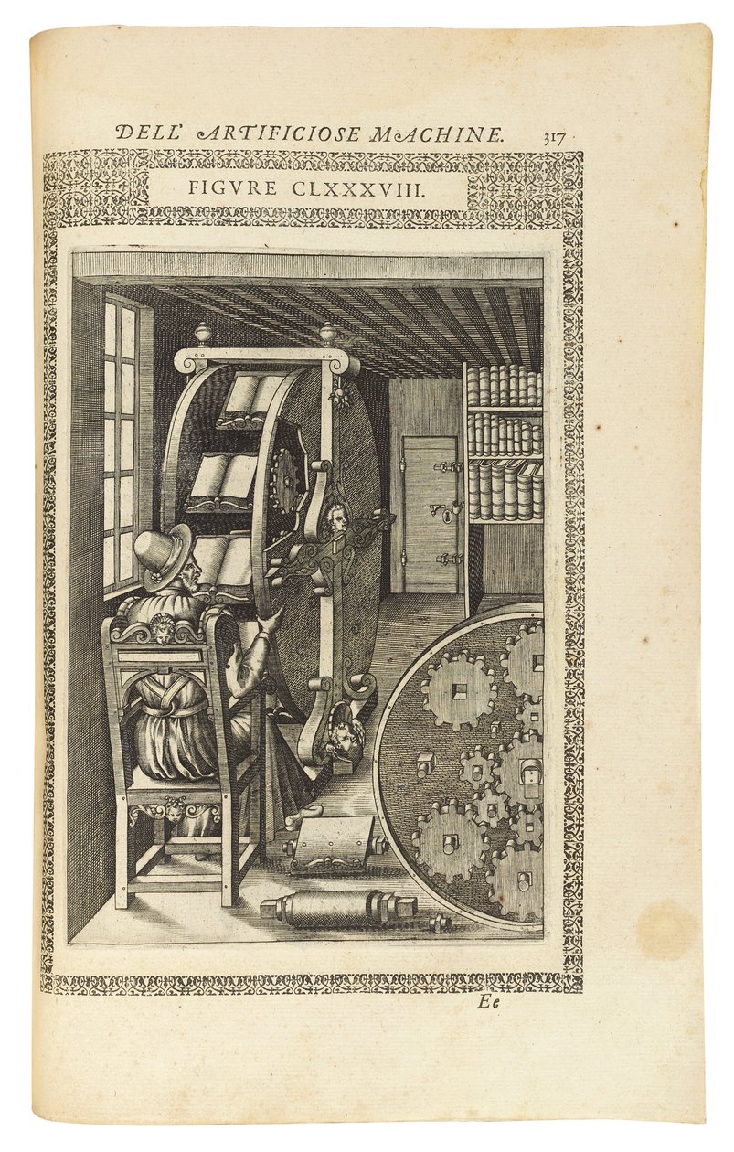 Sivu kirjasta "Le diverse et artificiose machine", 1588 tekijältä Italian School