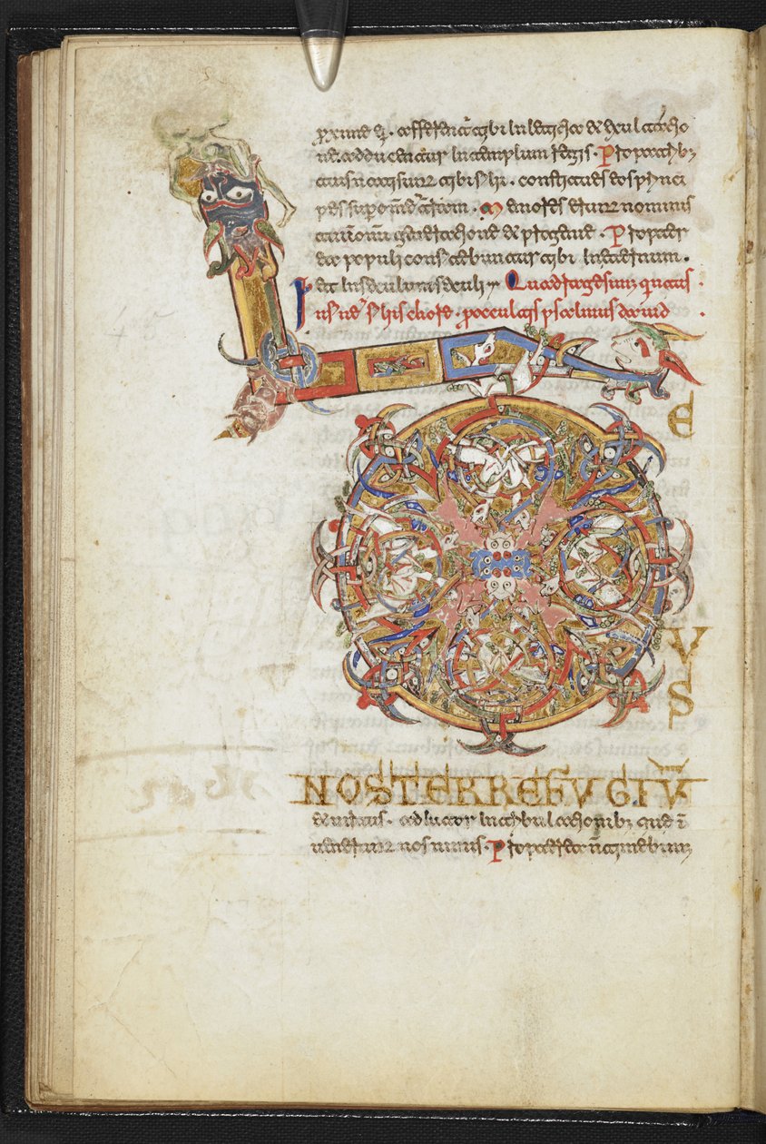 Lisätä. 18859 fol.24v Monte Cassino Psalterista (vellum) tekijältä Italian School