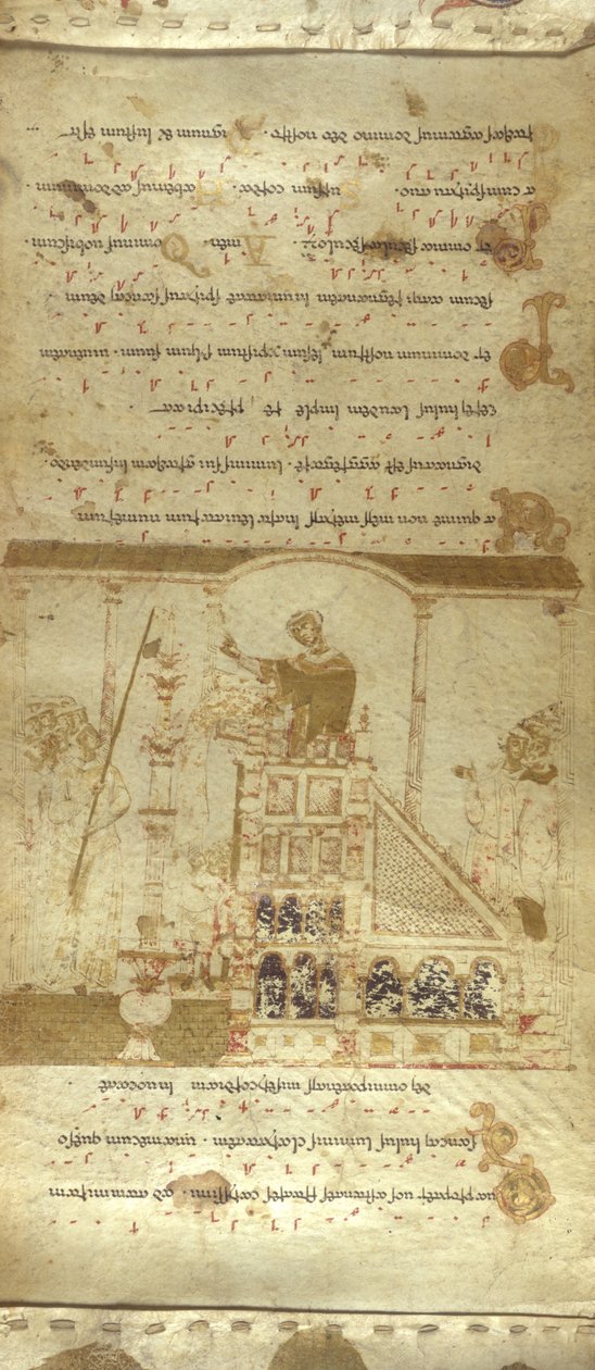 Lisää MS 30337 f.3-4 The Montecassino Exultet Roll, c.1075-1080 (vellum) tekijältä Italian School