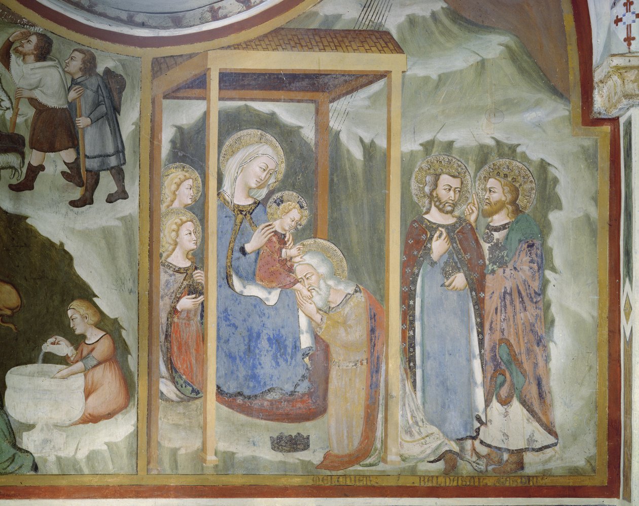 Tiedien palvonta, Neitsyt Marian kappeli tekijältä Italian School