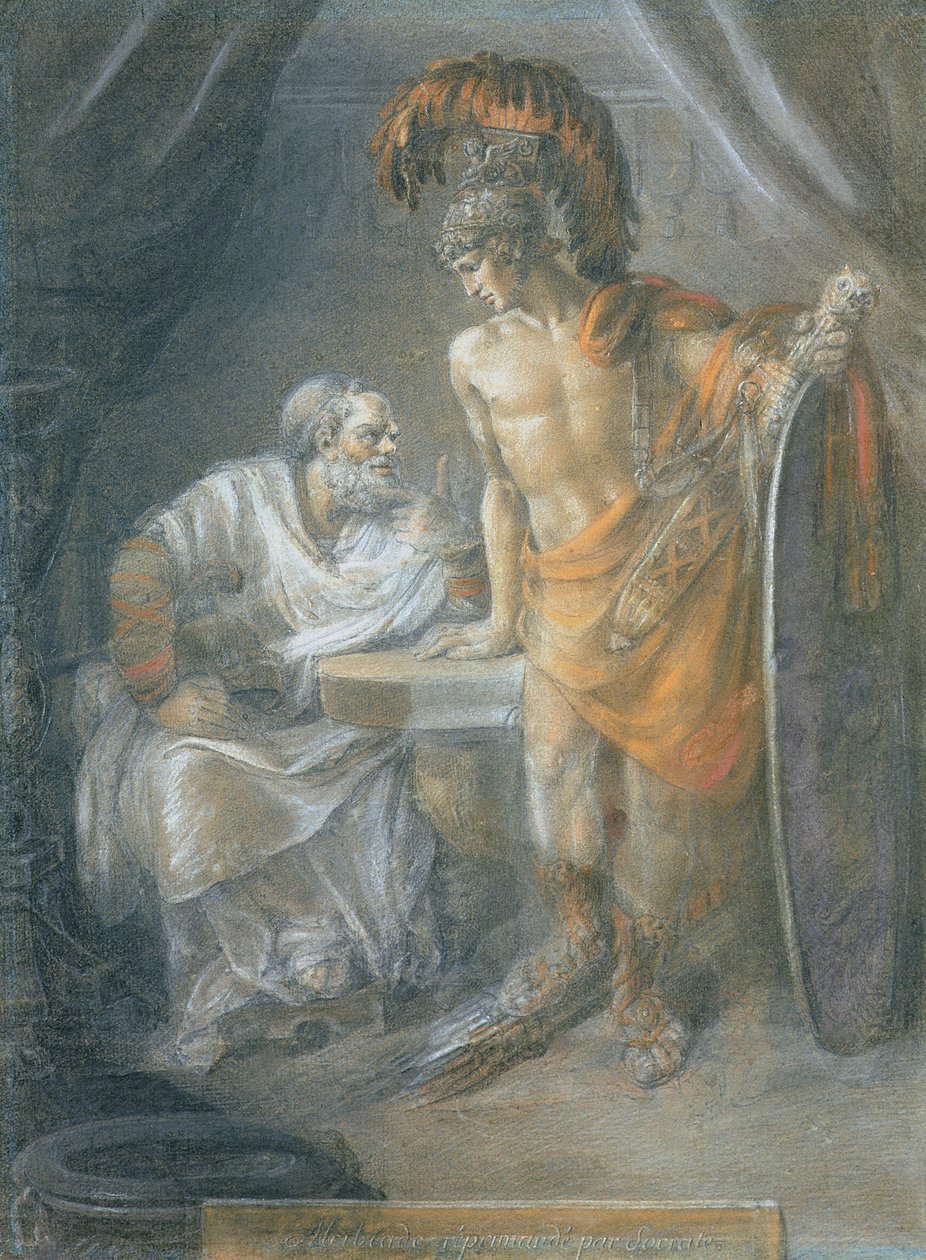 Alkibiades Sokrateen nuhtelema, n. 1780 tekijältä Italian School