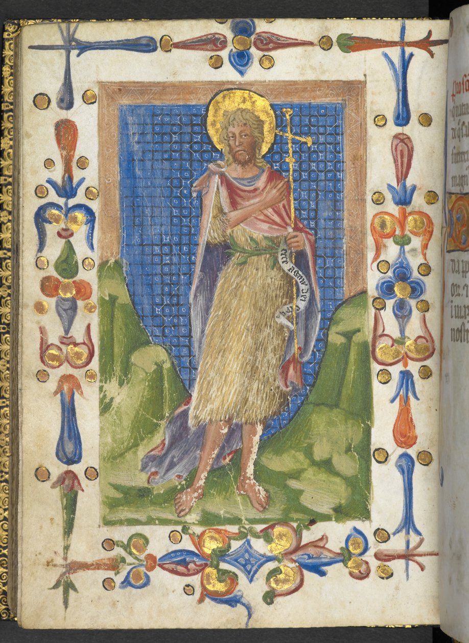 Valaistu sivu Calendariumista, 1400-luvun alku (vellum) tekijältä Italian School
