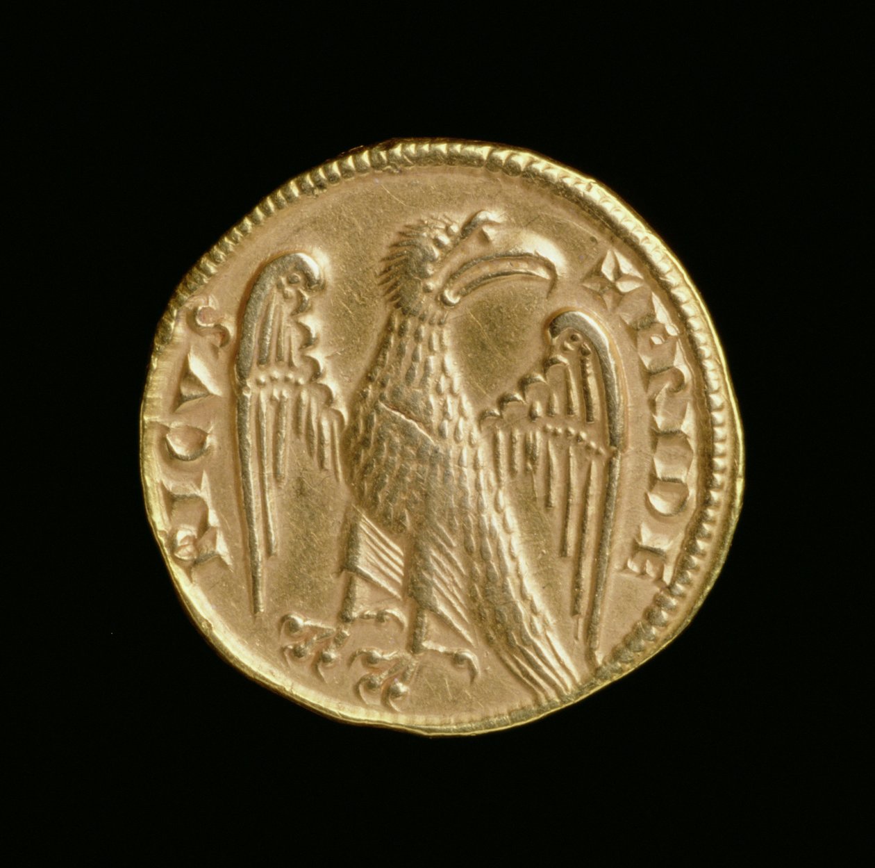 Fredrik II:n Augustalis (1198-1250), Sisilian kuningaskunta ja Etelä-Italian kuningaskunta, Messinan rahapaja, 1231-50 (kääntöpuoli) (kulta) (kuosi 168052) tekijältä Italian School
