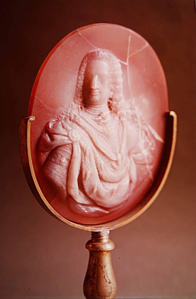 Cameo of Francois of Lorraine, n. 1740 (akaatti) tekijältä Italian School