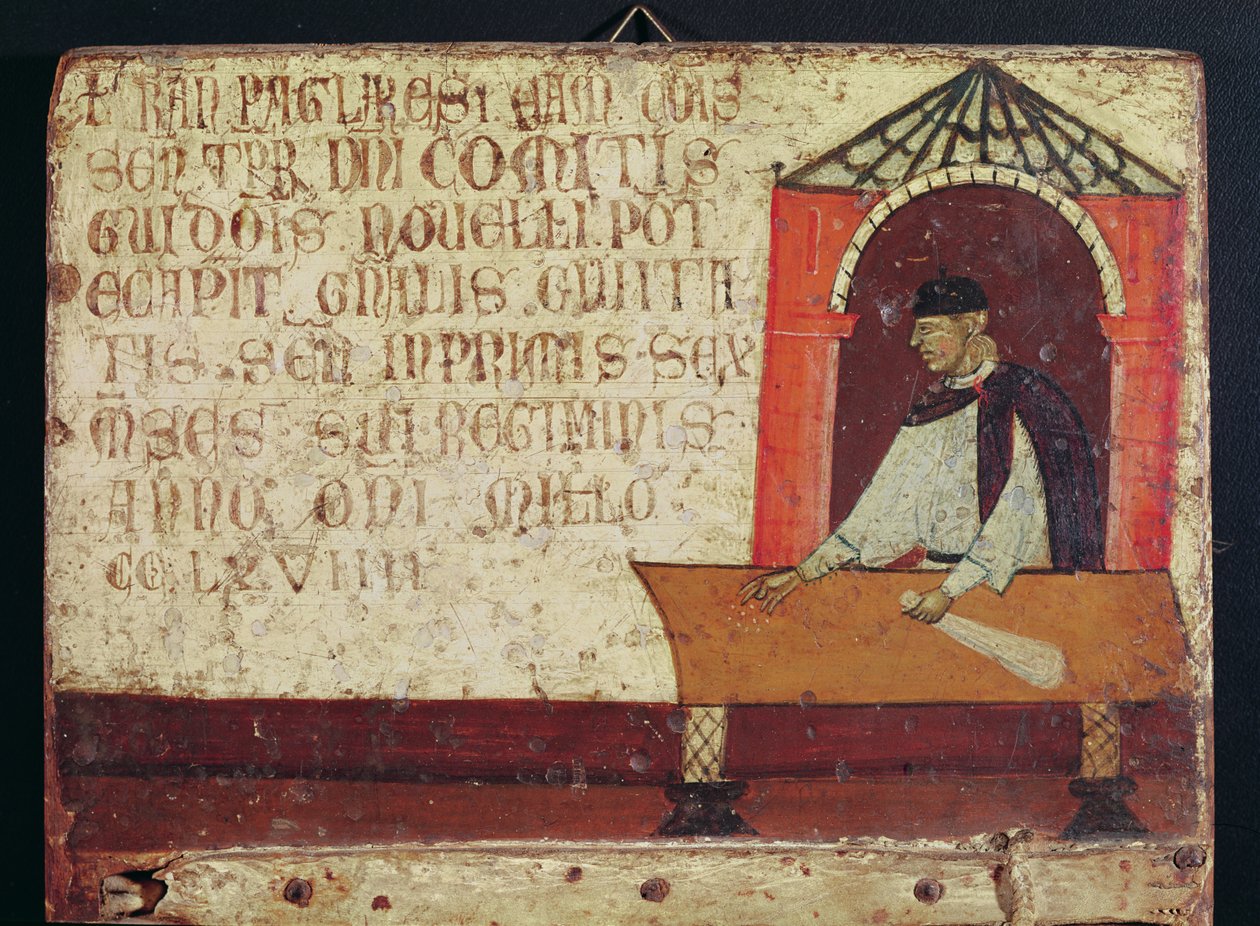 Camerlengo Ranieri Pagliaresi, 1270 (tempera paneelissa) tekijältä Italian School
